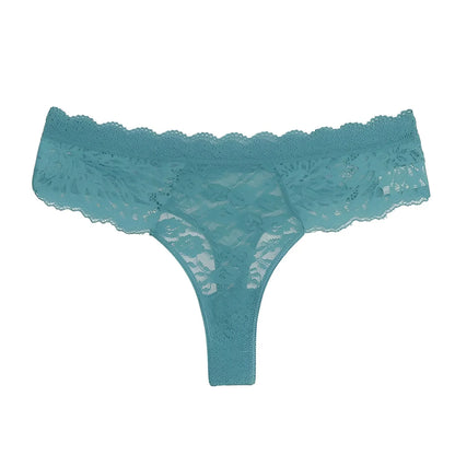 Green Classic Lace Thongs