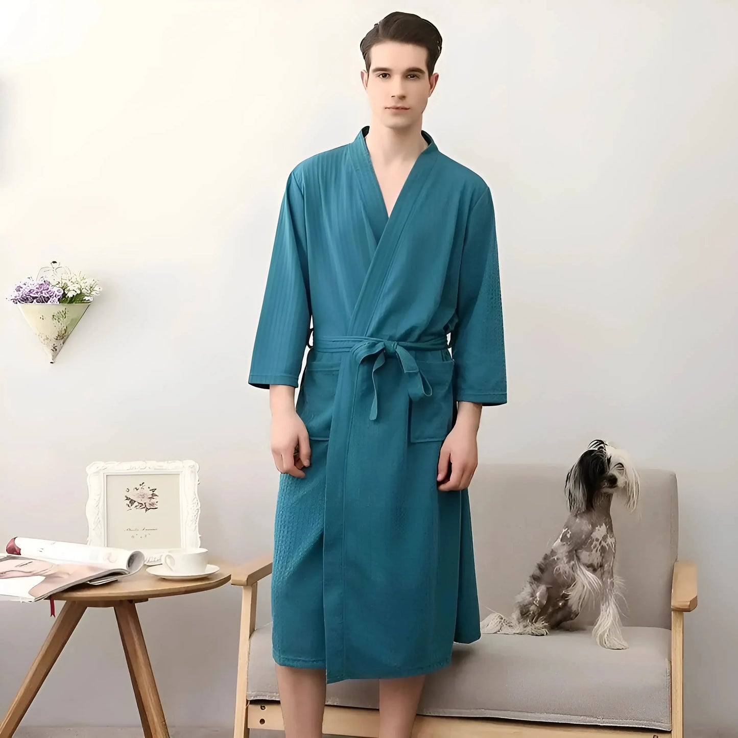 Green Classic Men's Bathrobe