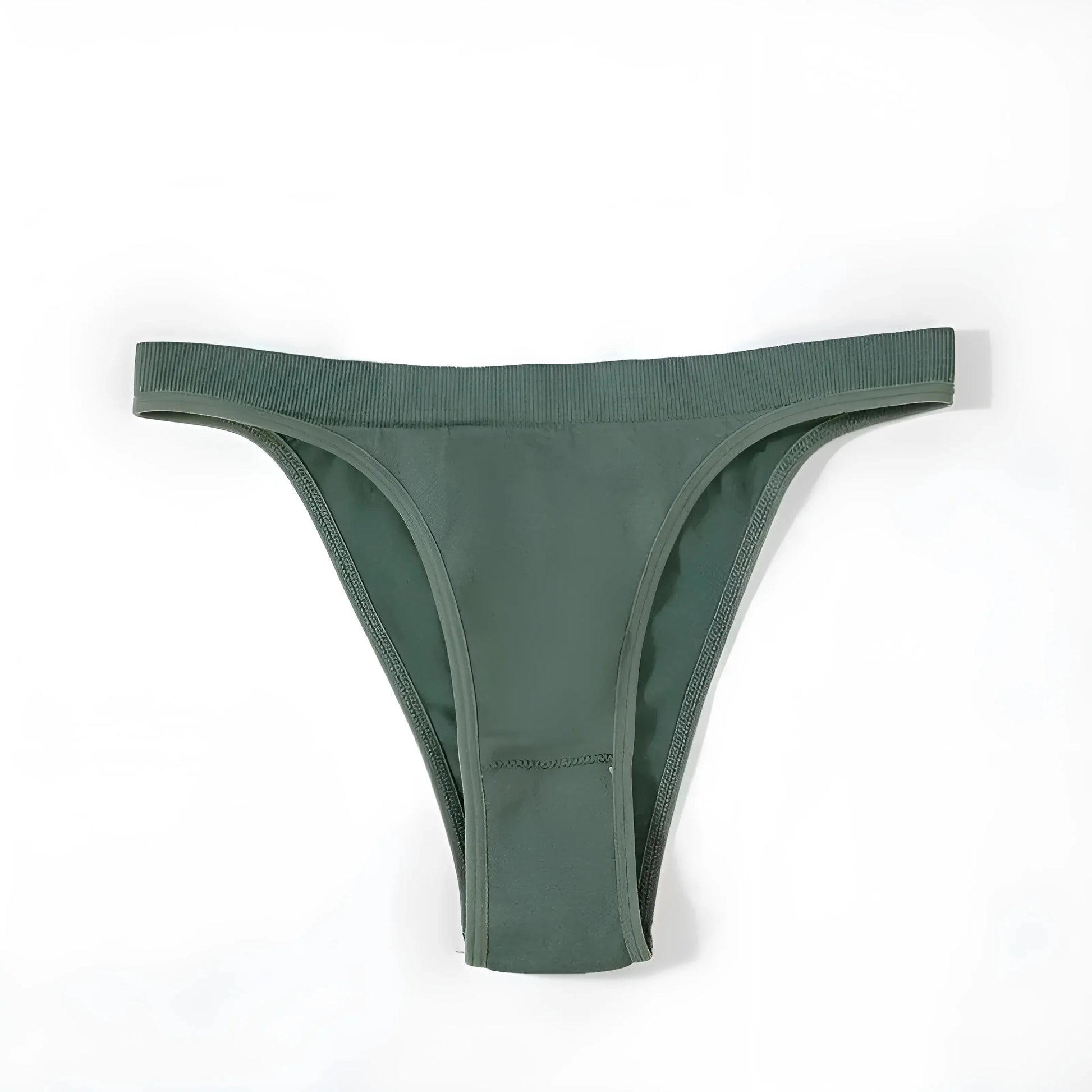 Green High-Waisted Cut-Out Women's Briefs