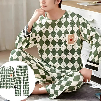 Green Men's Printed Pyjamas