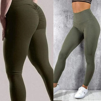 Grün Schlichte Sportleggings