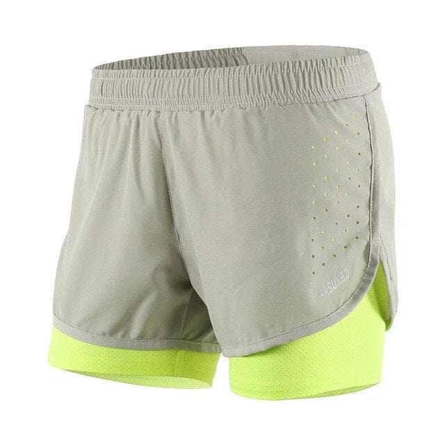 Grün Sportshorts mit engen Beinen