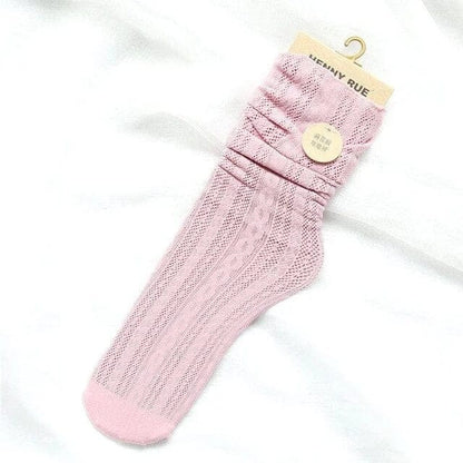 Hell-Pink Durchbrochene Damensocken