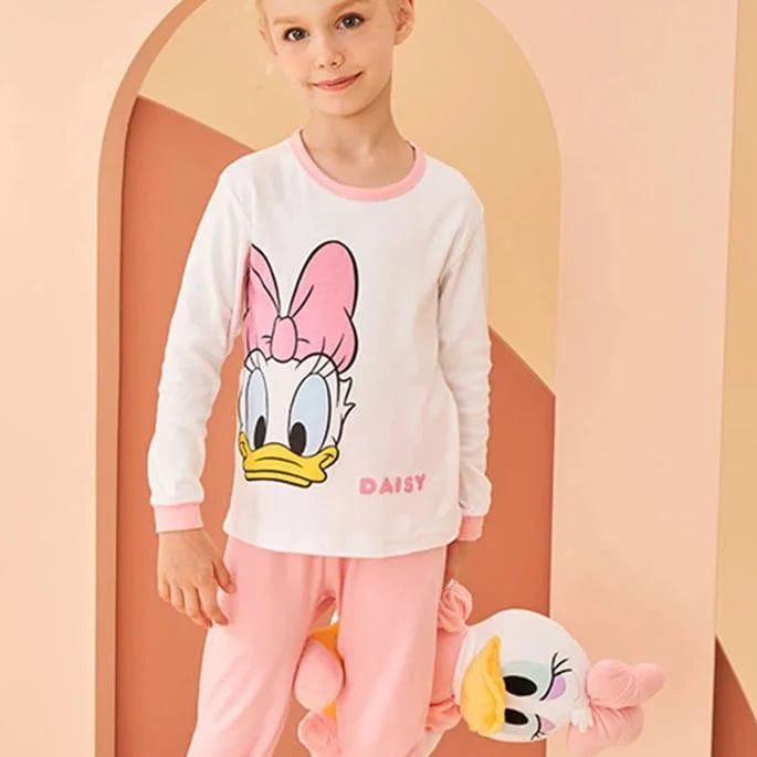 Hell-Pink Kinderschlafanzug mit Daisy und Minnie