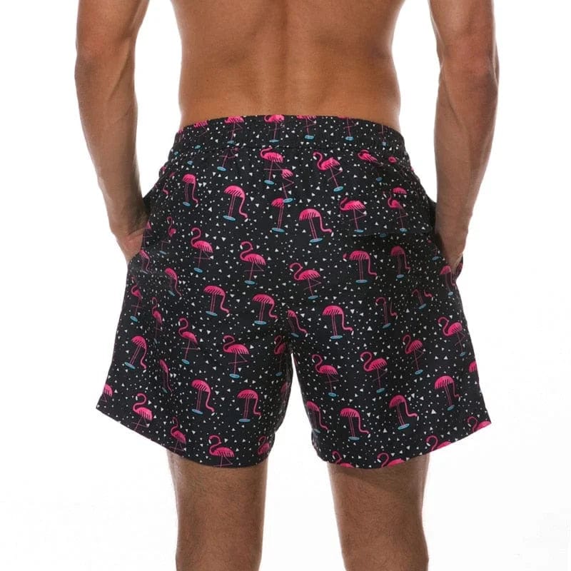  Herren-Badeshorts mit buntem Aufdruck