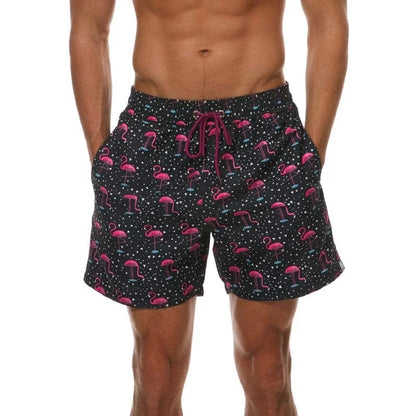  Herren-Badeshorts mit buntem Aufdruck