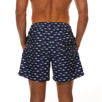  Herren-Badeshorts mit buntem Aufdruck