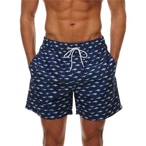  Herren-Badeshorts mit buntem Aufdruck