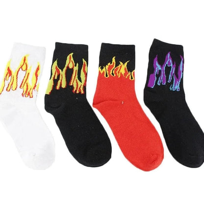  Herrensocken mit Flammendruck