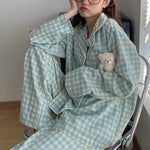 Karierter Pyjama für Damen - zaletta.de