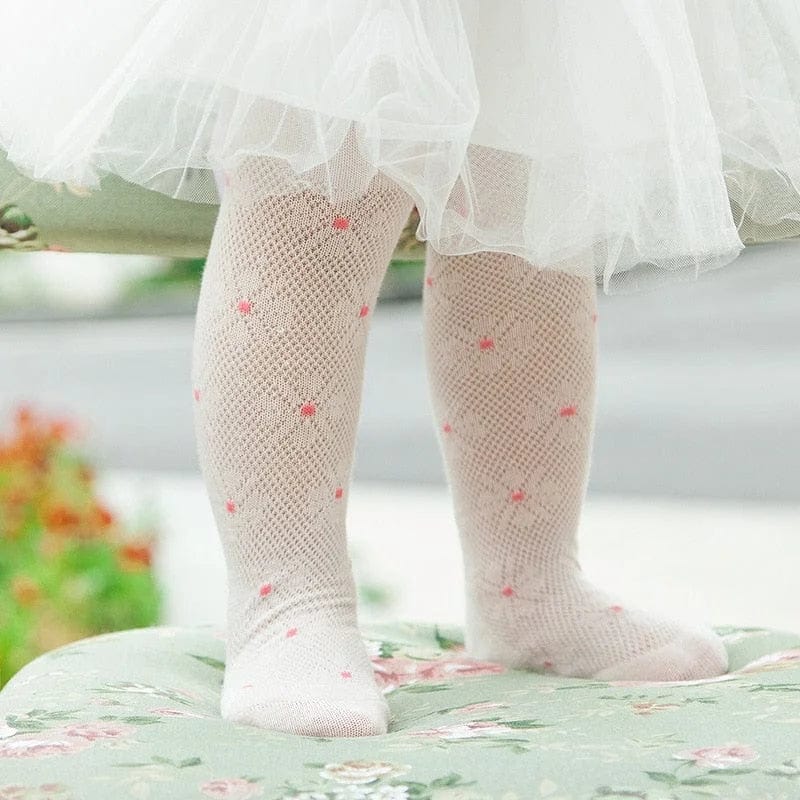  Kinderstrumpfhose mit Blumen