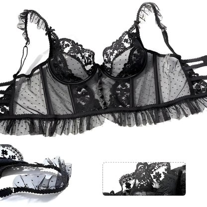 Lace Corset-Style Lingerie Set