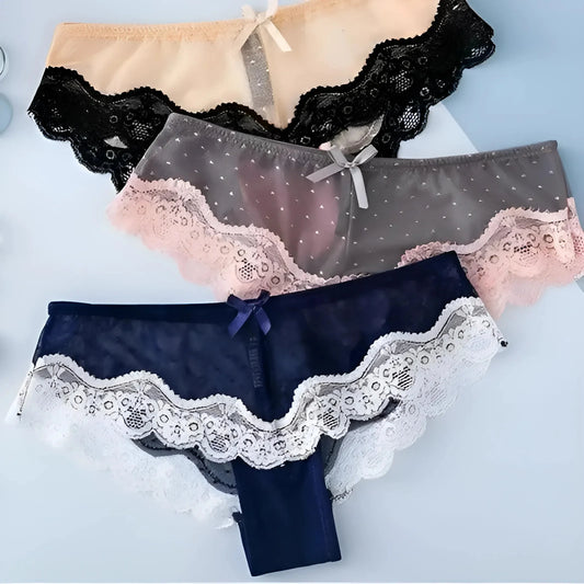 Lace Knickers with Bow