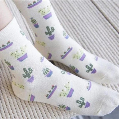  Lange Socken mit Kakteen