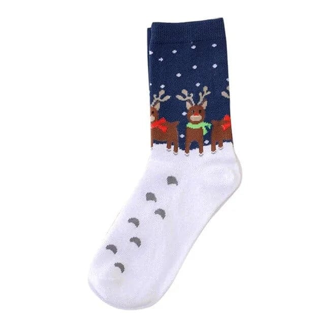  Lange Socken mit weihnachtlichen Mustern