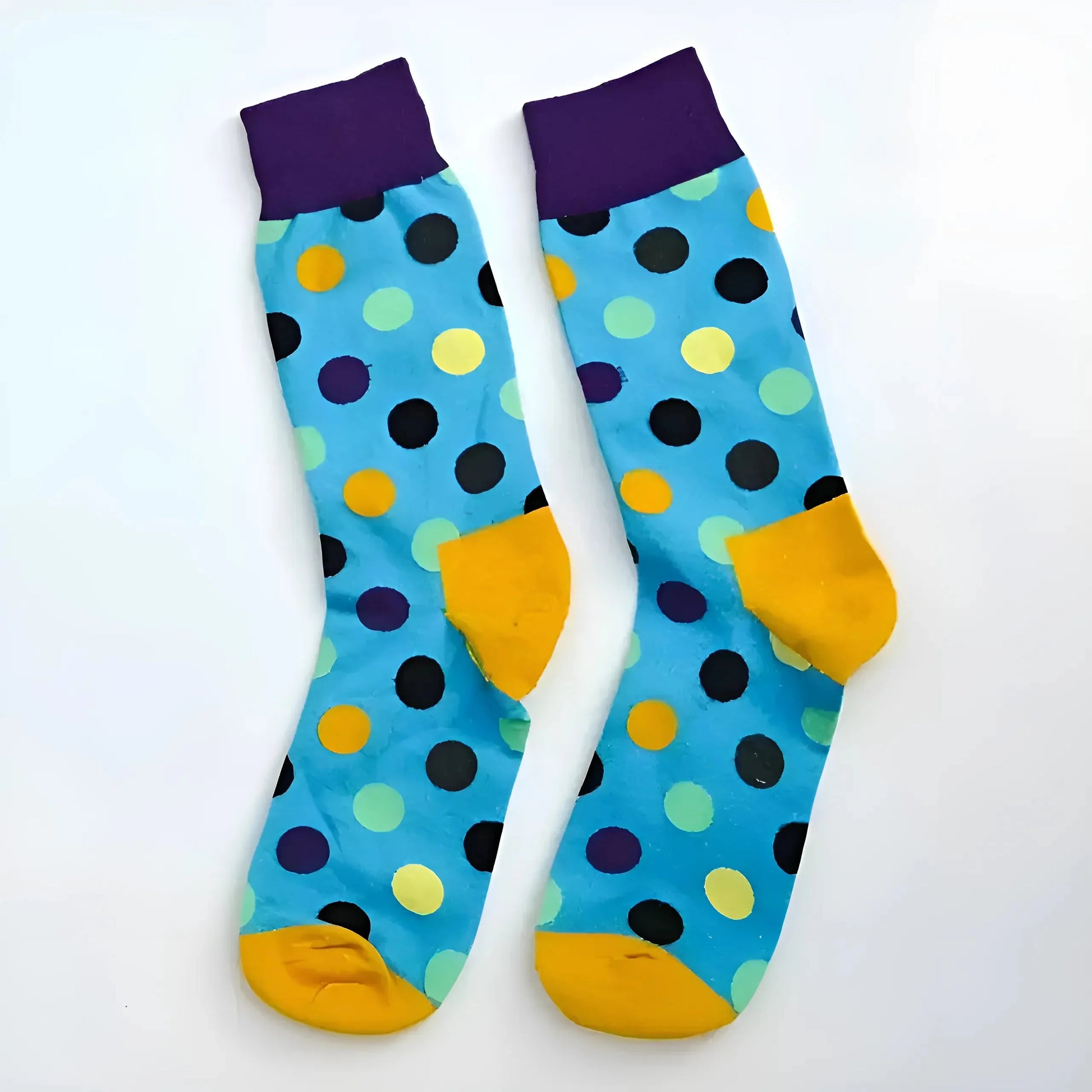 Light Blue Men's Polka Dot Socks