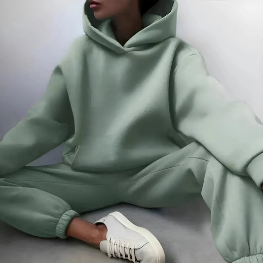 Light Green Casual Tracksuit Set