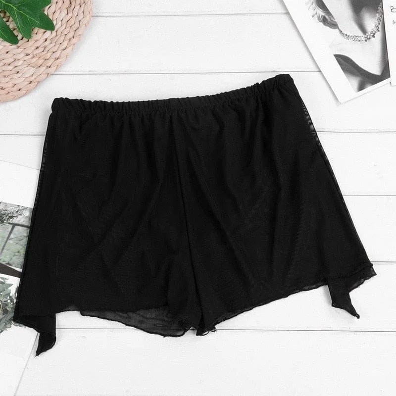  Lockere Shorts mit Rüsche