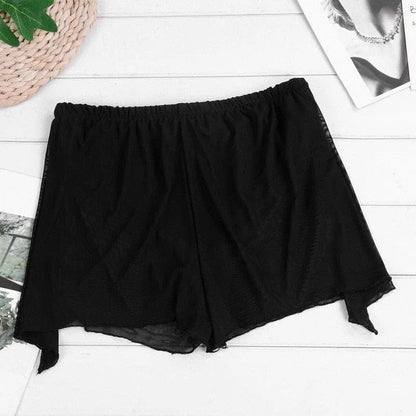  Lockere Shorts mit Rüsche