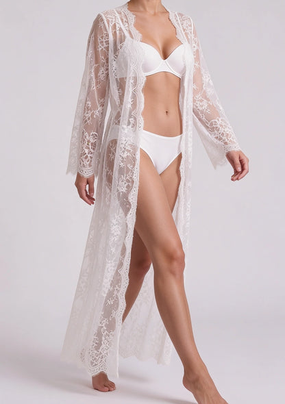 Spitzen Strand-Kimono