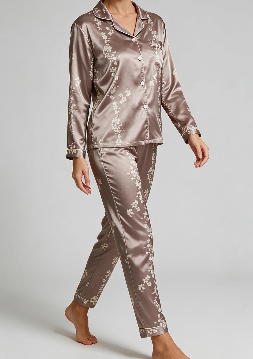 Floral Satin Pyjama