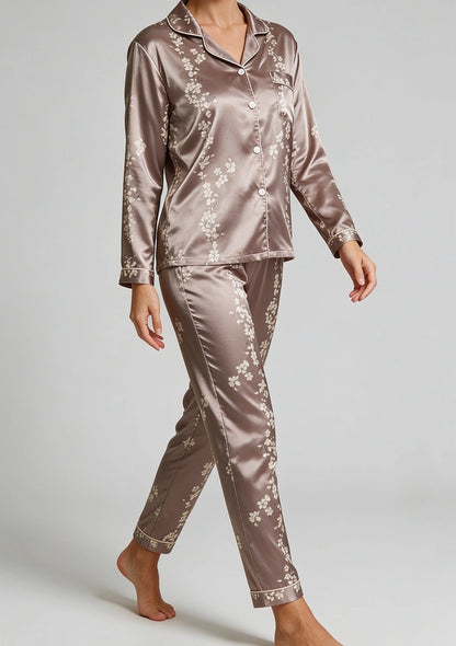 Floral Satin Pyjama