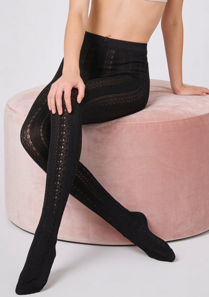 Damen Strumpfhosen mit Lochmuster