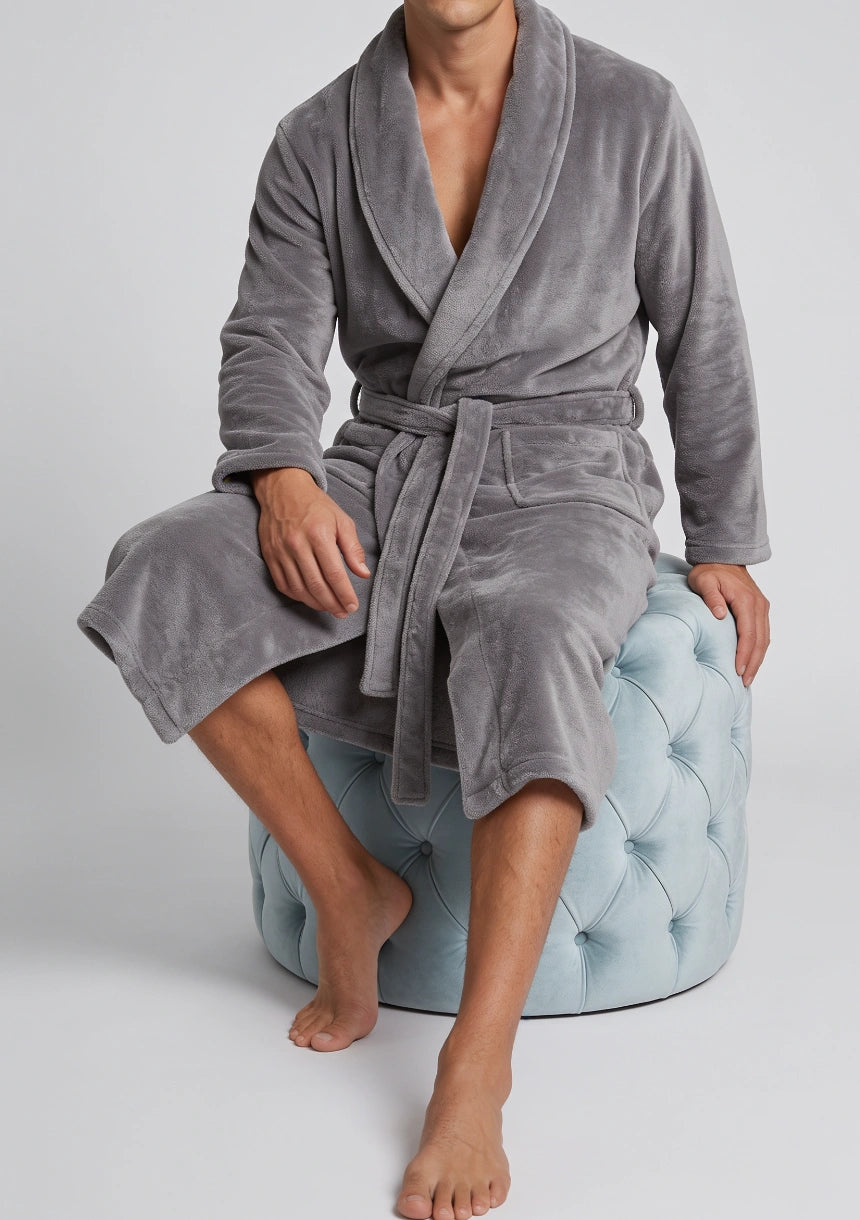 Herren Samt-Bademantel