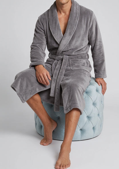 Herren Samt-Bademantel