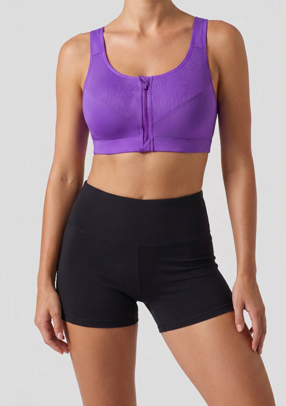 Plus-Size-Sport-BH mit Reißverschluss