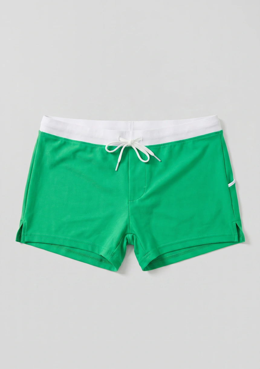 Kurze Schwimmshorts mit Tasche