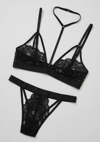 Spitzen-BH-Set mit Choker
