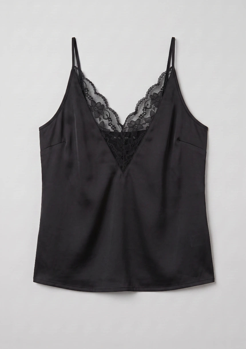 Spitzenbesatz Damen Top