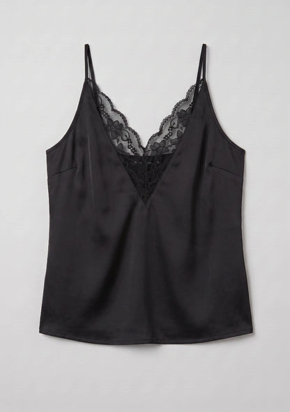 Spitzenbesatz Damen Top