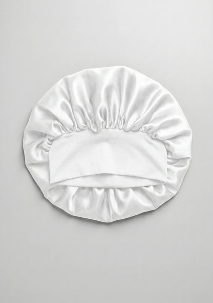 Satin Schlafhaube mit breitem Gummiband