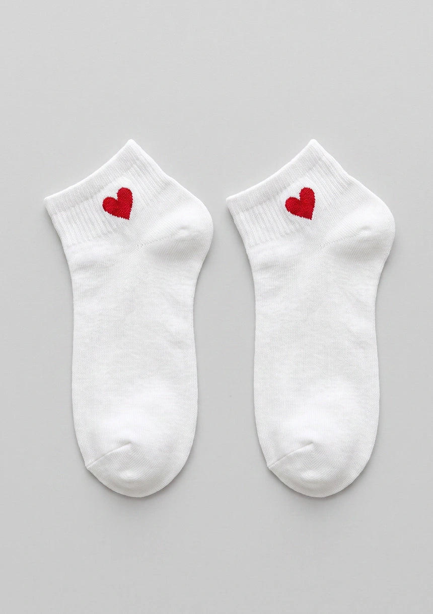 Knöchelsocken mit dekorativem Herz