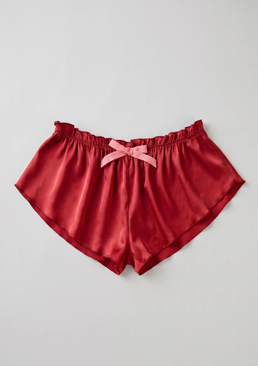 Kurze Pyjamas mit Schleifendetail
