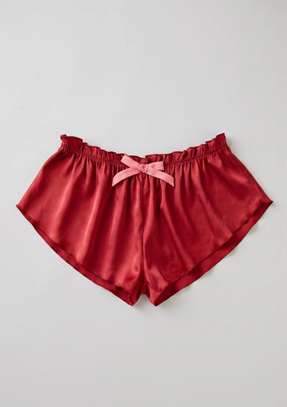 Kurze Pyjamas mit Schleifendetail