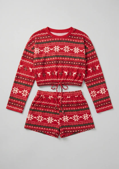 Festliches kurzes Pyjama-Set für Damen