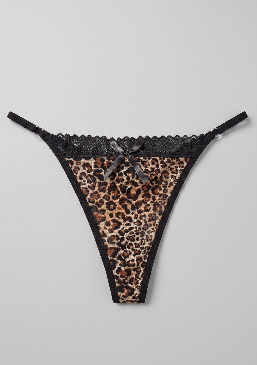 Leopardenmuster String-Tangas