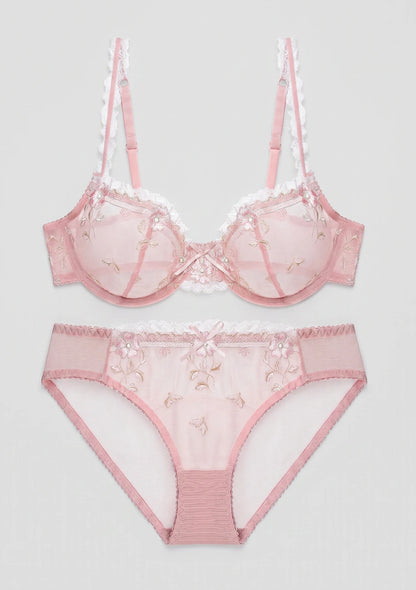 Blumiges Spitzen-Lingerie-Set