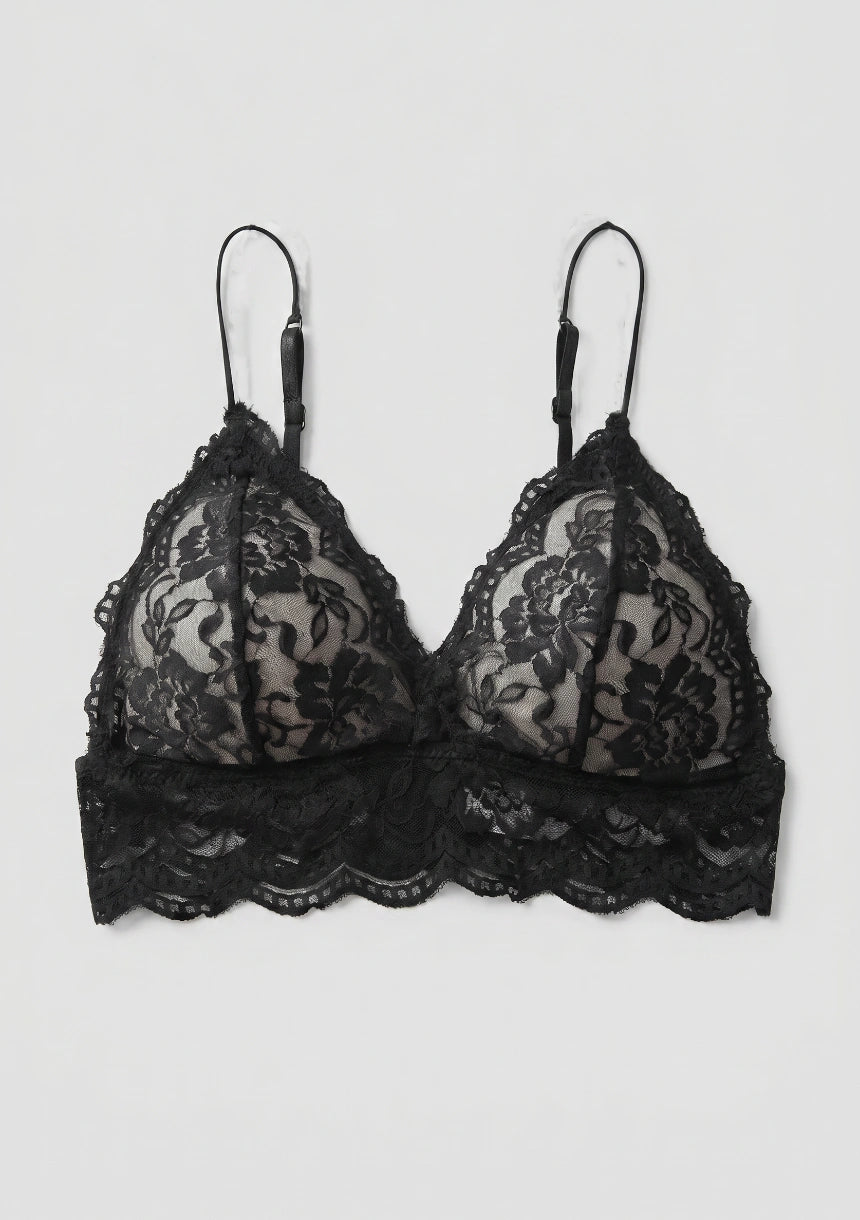 Spitzen-Bralette mit Dreieckschalen