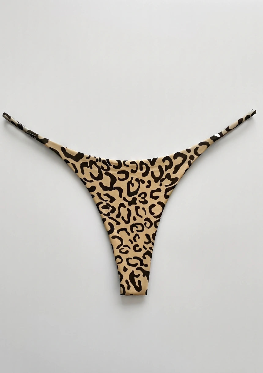Ausschnitt Leopardenmuster Strings