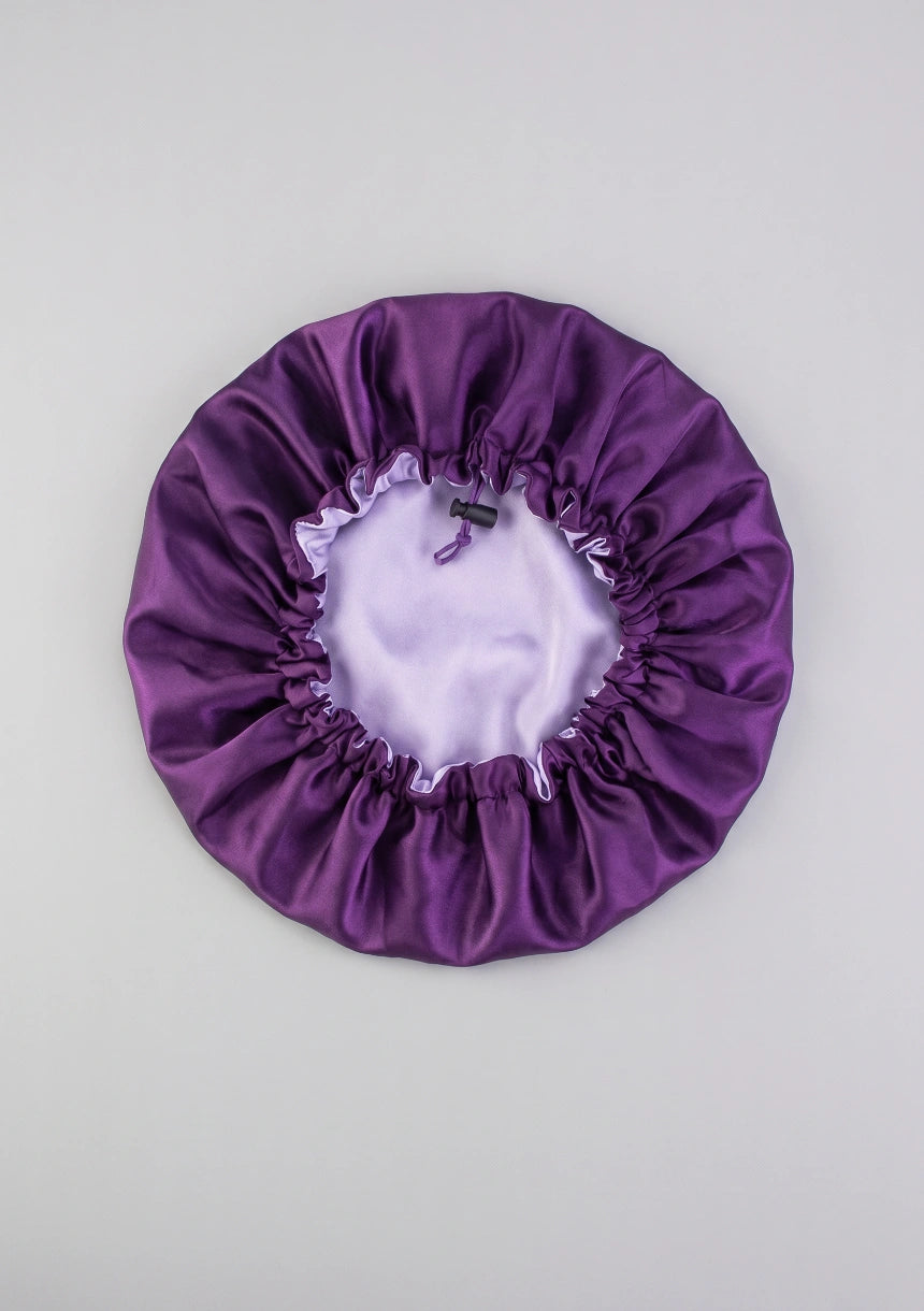 Satin Schlafhaube mit verstellbarem Kordelzug
