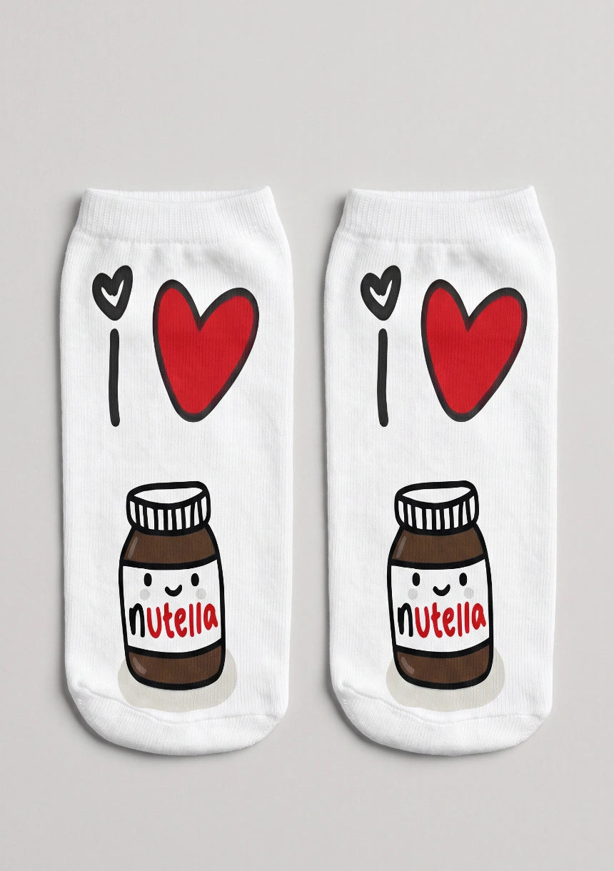 Kurze Socken mit Nutella-Muster
