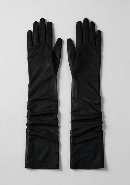 Lange transparente Handschuhe