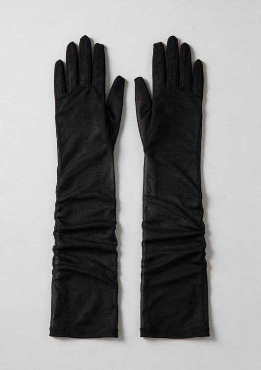 Lange transparente Handschuhe