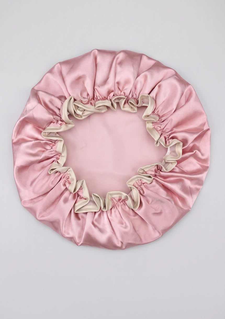 Satin-Duschhaube mit elastischem Band