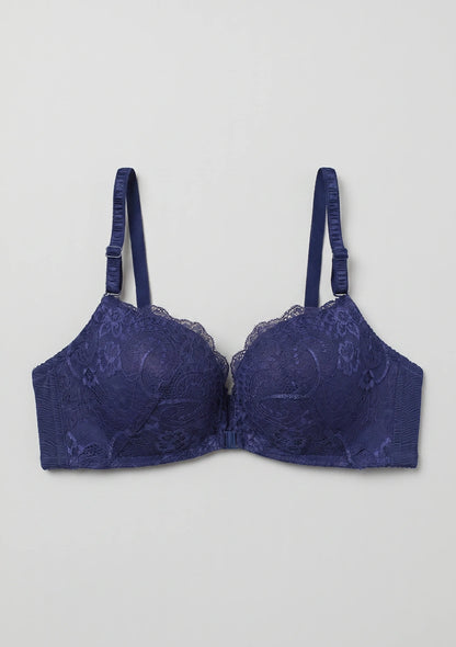 Spitzen-Frontverschluss Push-Up-BH