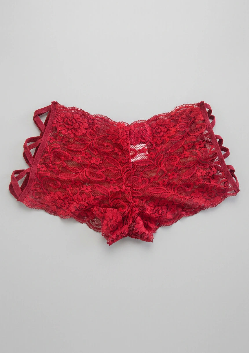 Spitzenunterhosen mit dekorativen Trägern